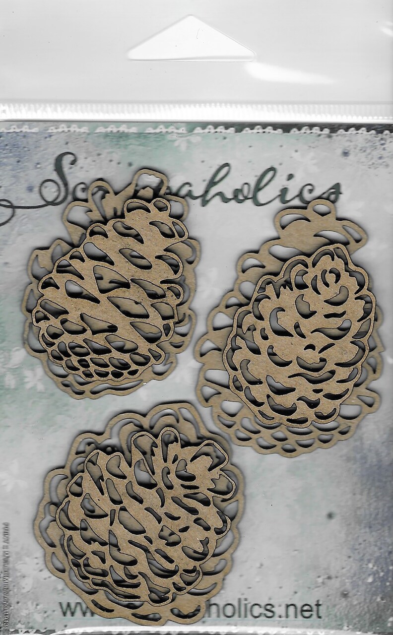 Scrapaholics Laser Cut Chipboard 2Mm Thick-Pinecones, 6/Pkg/ 1.5" To 2"